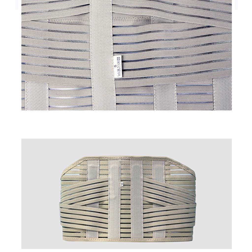 Cinturón de soporte lumbar, Espalda/Terapia magnética-Autocalentamiento-Paneles de malla ajustables y transpirables-Faja corporal-para hombres mujeres(M)
