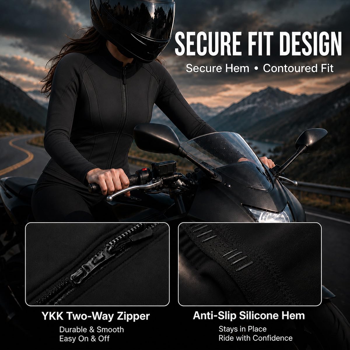 Veste Moto Femme CE avec Protections homologuées pour Voyages à Moto