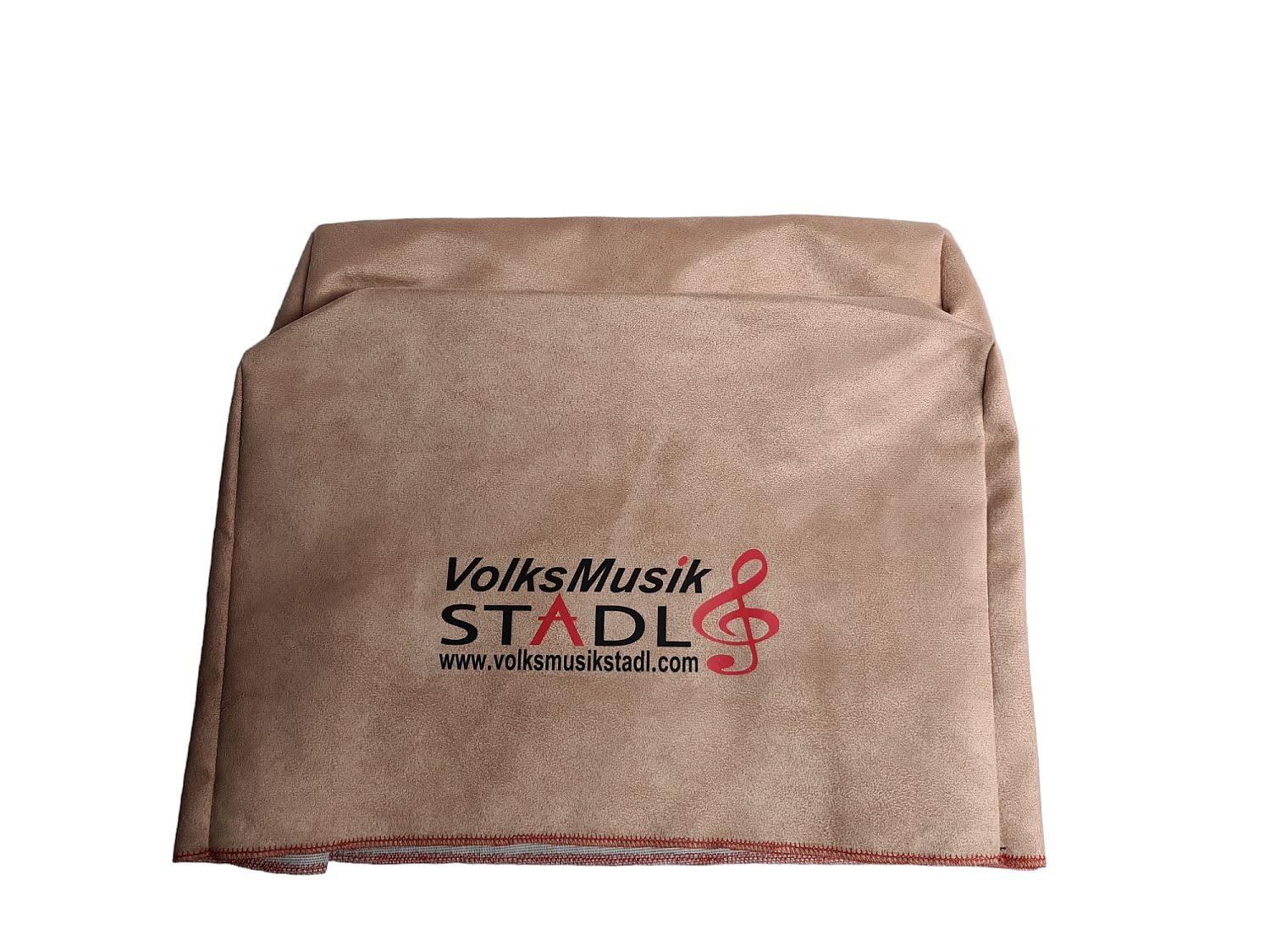 Steirische Harmonika Abdeckhaube Cover Beige Vintage – Staubschutz für 4-reihige Harmonika – hochwertiger Schutzüberzug mit weichem Futter – Zubehör für Volksmusik, Aufbewahrung & Transport