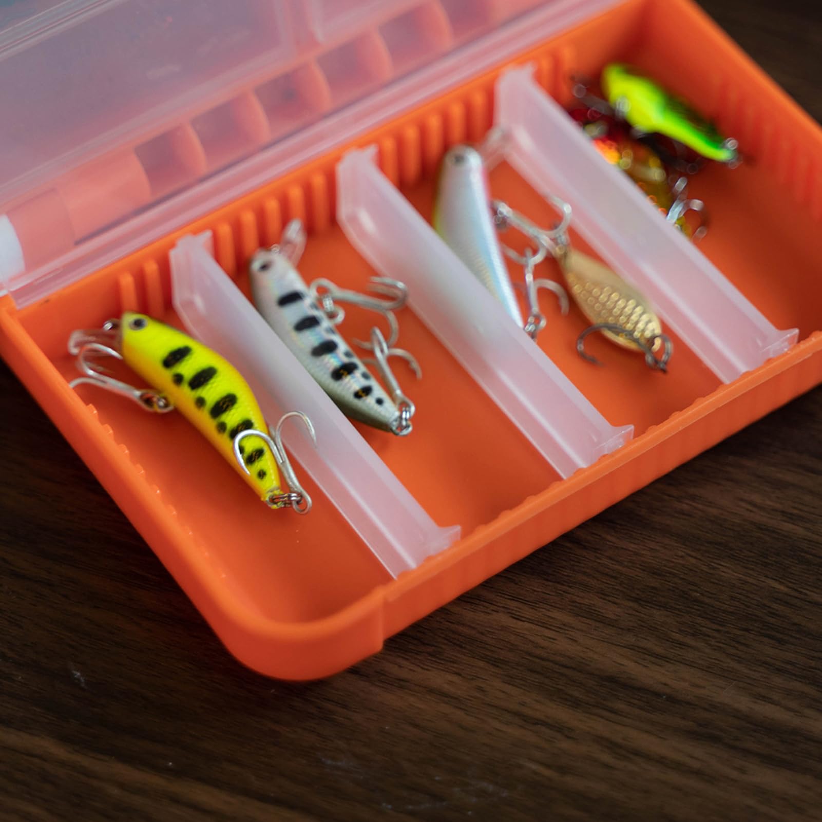 Porta Esche Organizer Contenitori Piccoli a Doppio Strato | Organizzatore per e Attrezzi da Pesca per ami jig attrezzi gioielli perline orecchini esterno acqua salata e acqua