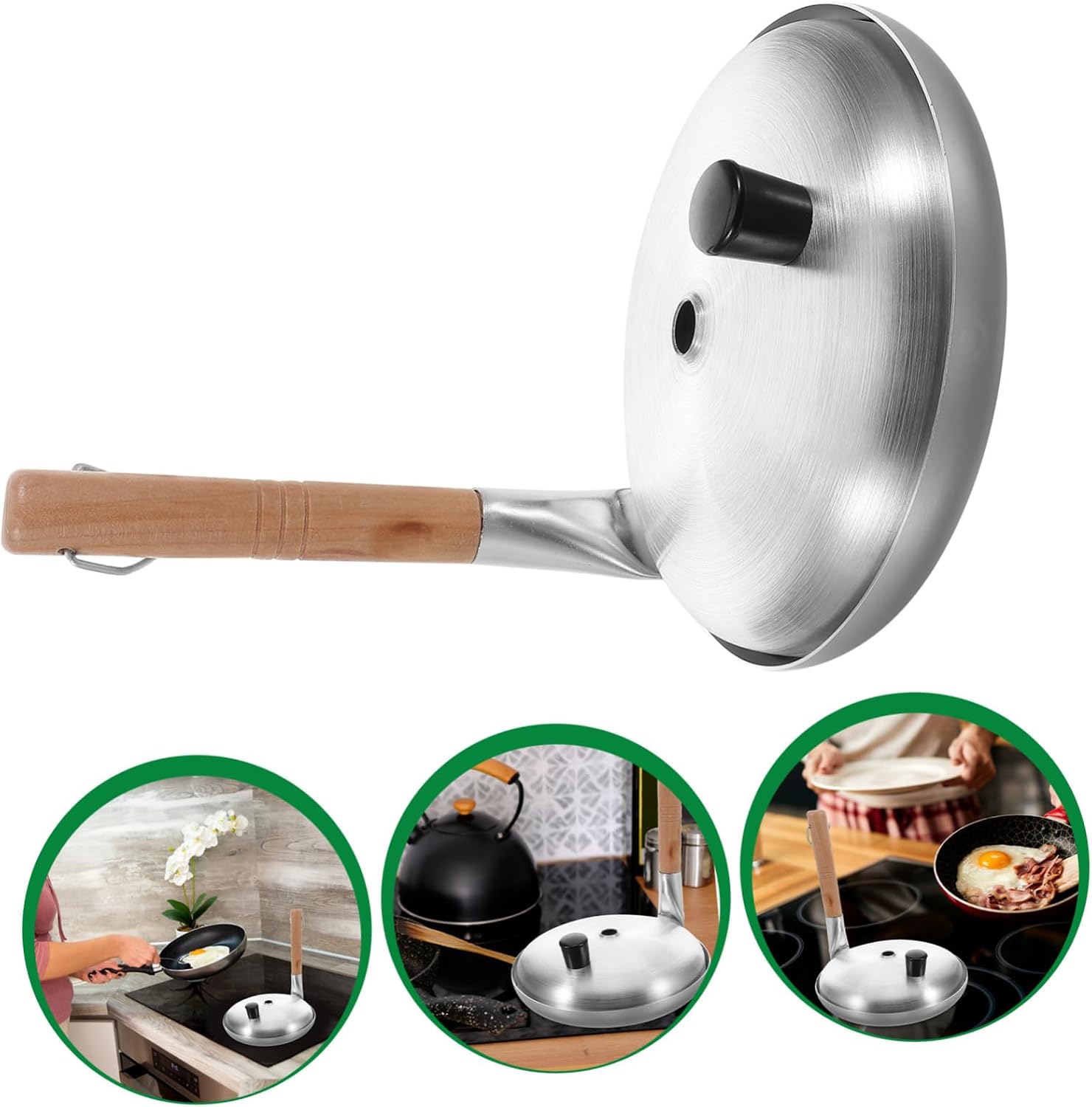 Japanese Style Nonstick Rolled Omelette Pan Vertical Handle Egg Cooking Pan Skillet for Oyakodon Pancakes and Scrambled Eggs