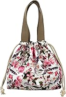 Vista 10 de enyuwlcm Mini Bolsa Tote de Almuerzo Reutilizable Pequeña Linda con Cordón Adecuada para Niñas Mujeres Gato Azul