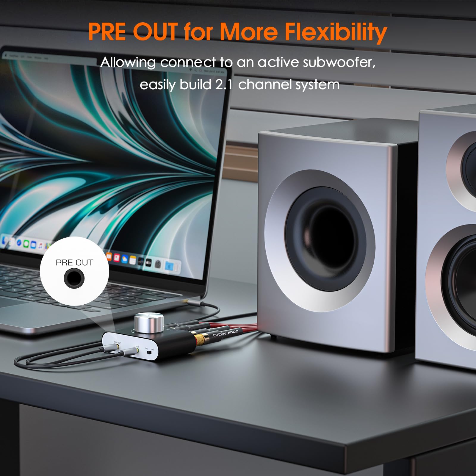 Nobsound TPA3221 wzmacniacz Bluetooth do głośników: HiFi 100 W x 2 z aktywnym połączeniem subwoofera do kina domowego i samochodu (NS-01G Max)