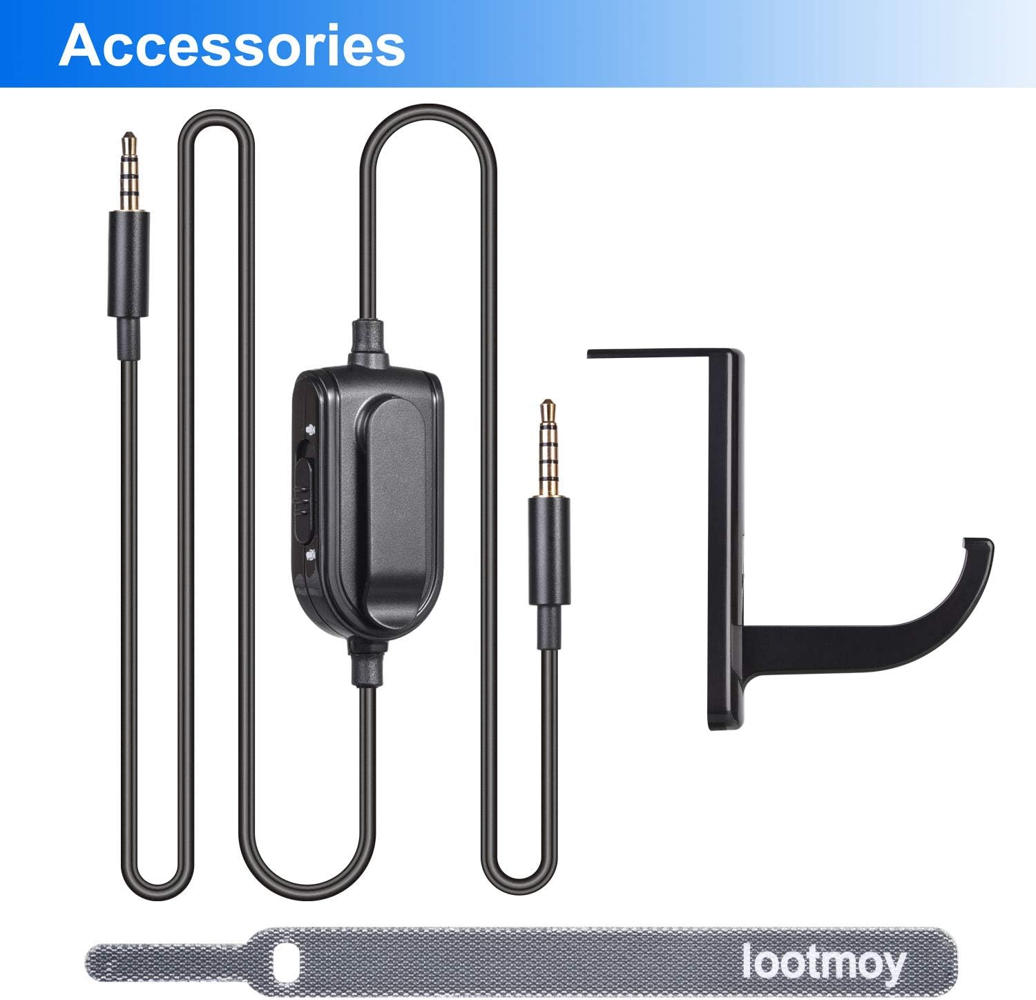 A10 A40 Replacement Cable Inline Mute Volume Control with Microphone for Astro A10 A40 Headsets Cord Lead Compatible with Xbox One Play Station 4 PS4 Headphone Audio Extension Cable 6.5 Feet