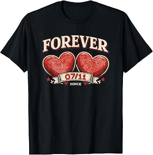 Forever Love 07/11 Shirt Hearts 11 July Anniversary Day T-Shirt