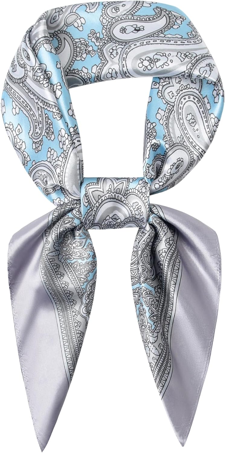 35" Men's Silk Cowboy Scarf - Oversized Western Bandana Neckwear, Large Square Scarf with Gift Packaging - Image 4