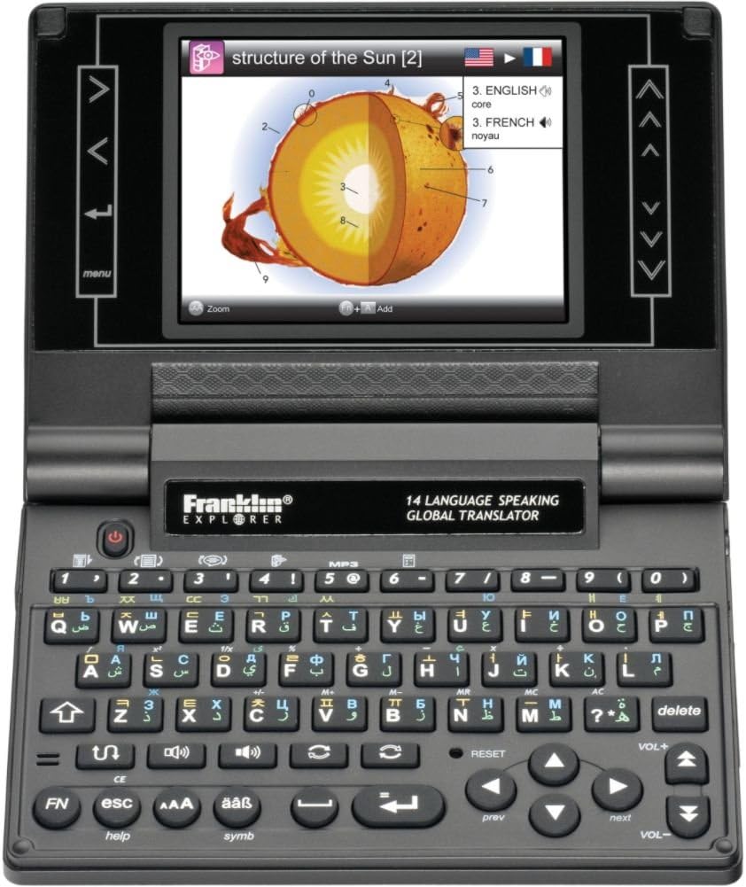 Franklin 14 Language Speaking Global Translator with Visual Dictionary and Color Screen (EST-7014)
