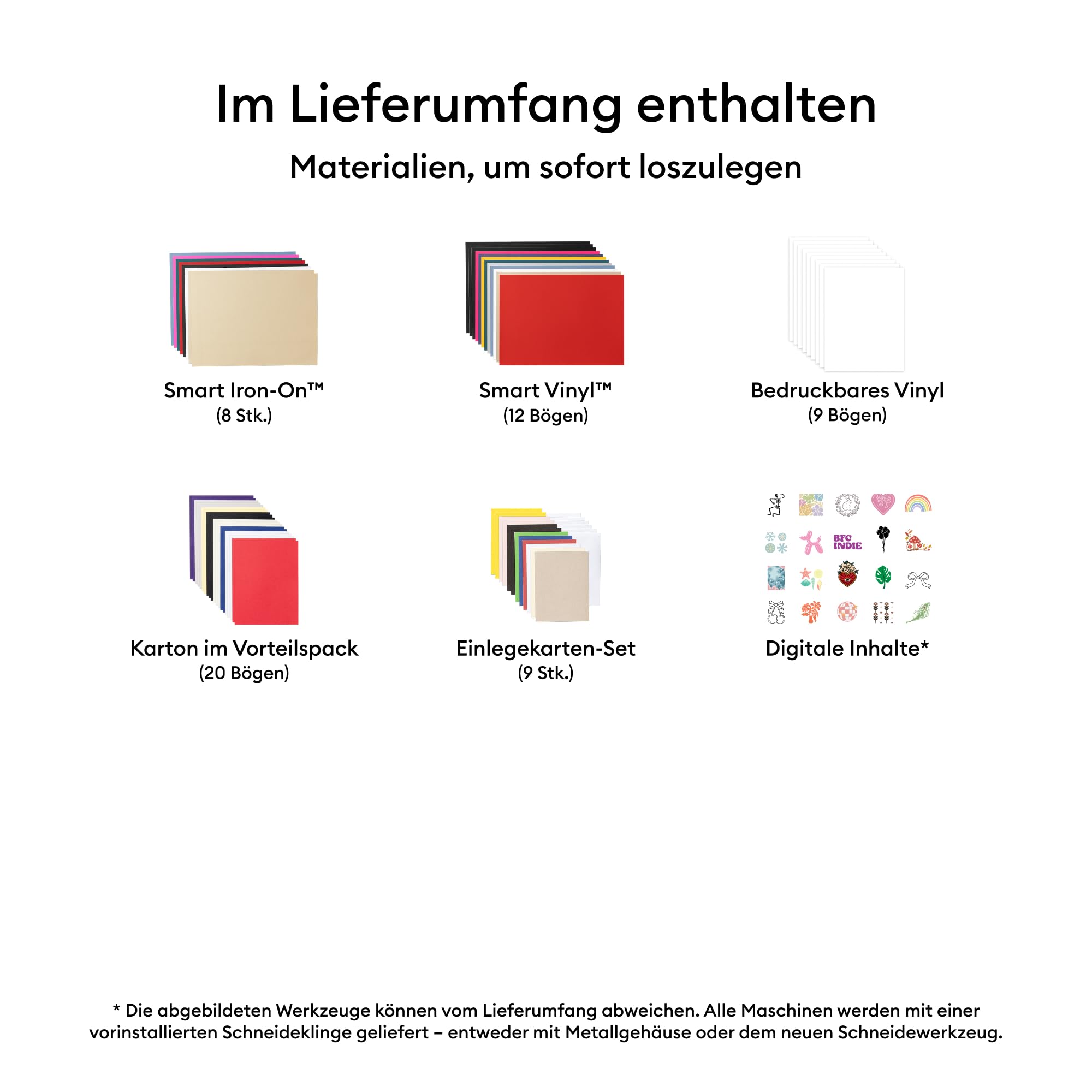 Cricut Explore® 5 Ultimate Bundle + Digitale Inhalte, Intelligente Schneidemaschine mit Heißpresse für DIY-Bastelprojekte, Vinyl-Aufkleber, T-Shirts, vollfarbige Sticker & Karten