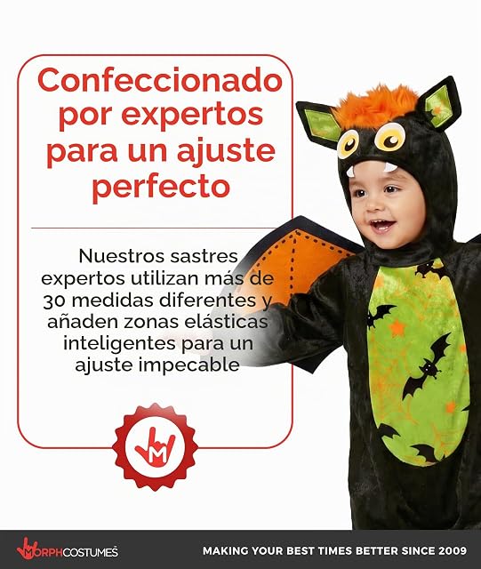 Foto 4 de 7 de Morph Disfraz Murcielago Niño, Disfraz Halloween Niño, 4-6 años