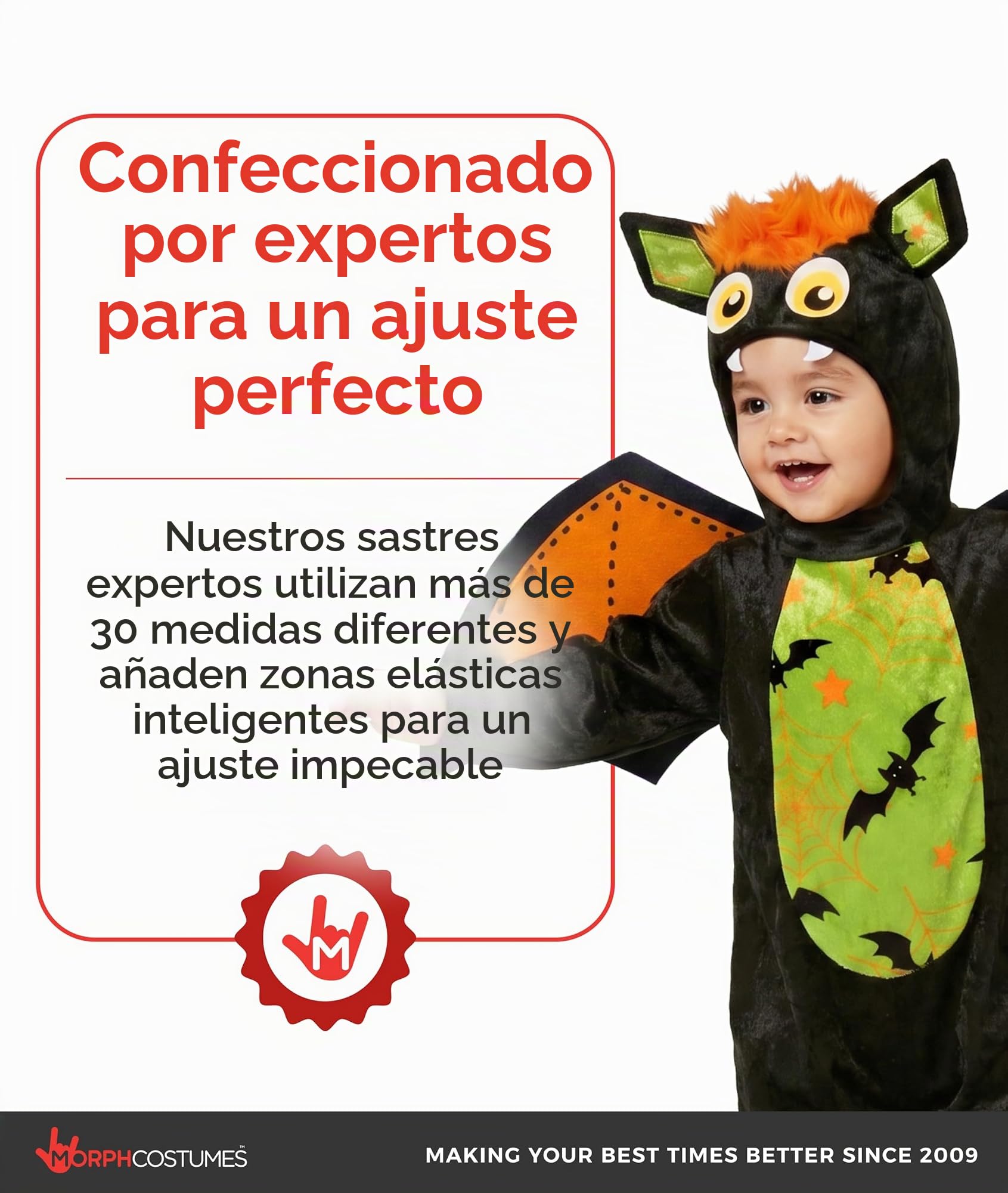 Morph Disfraz Murcielago Niño, Disfraz Halloween Niño