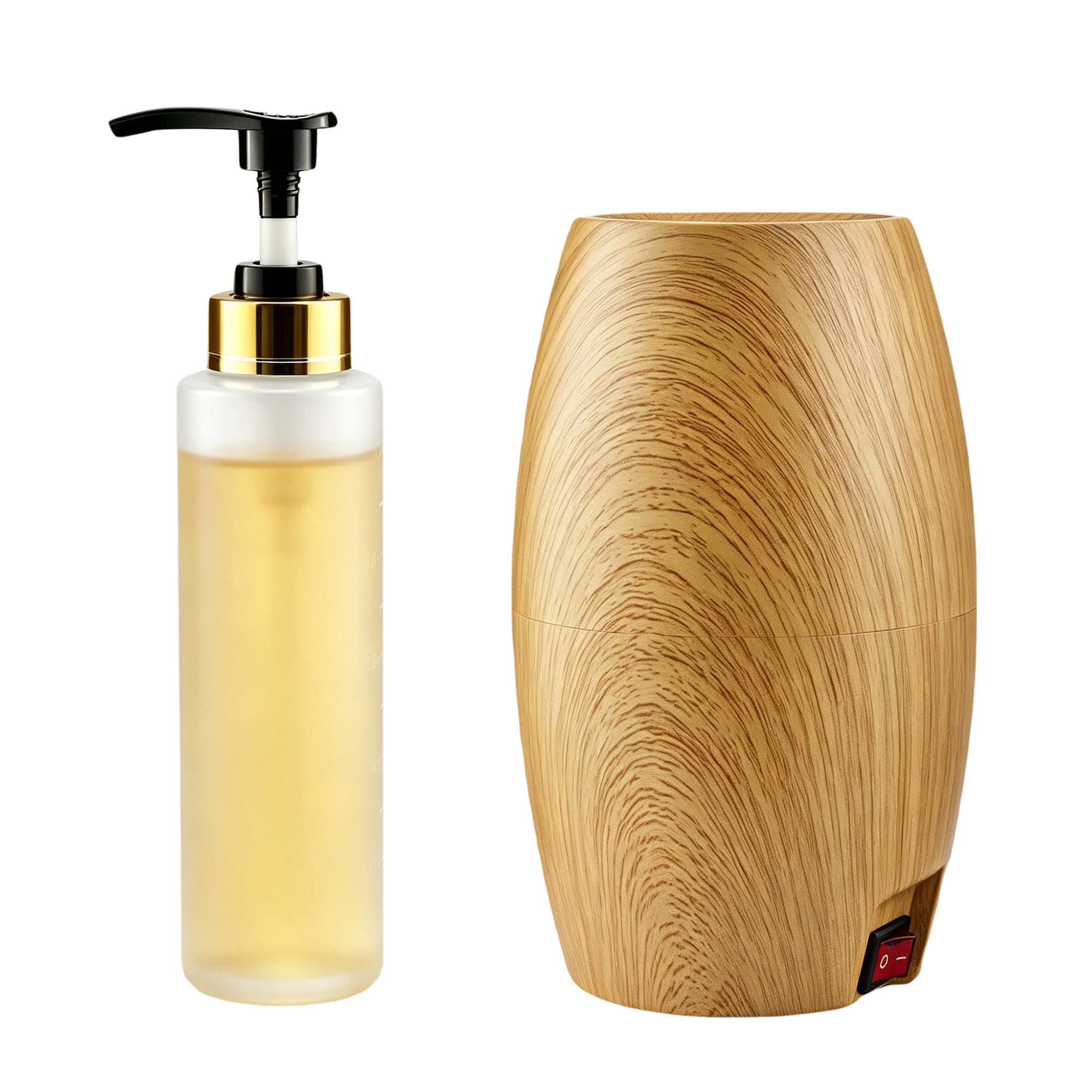 Elitzia Chauffe Huile de Massage Chauffe Lotion 131°F Température Constante avec Bouteilles à Pompe en Plastique Chauffe Huile de Massage pour Crèmes, Gels et Huiles Essentielles ETOH843N (naturel)