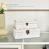 Wooden Box with Hinged Lid - Carved Floral