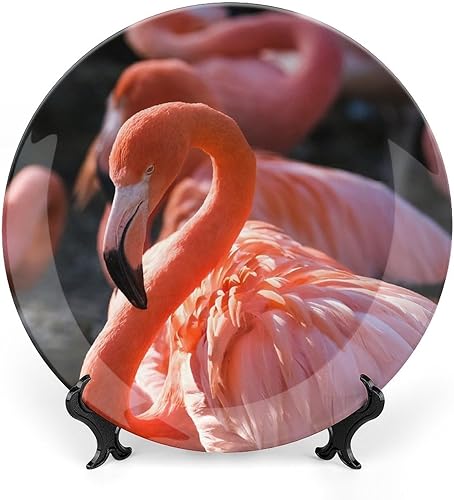 Miniatura 8 de Plato decorativo de flores para pared de cerámica para el hogar, plato tambaleante con soporte de exhibición, decoración de mesa, adorno de Acción