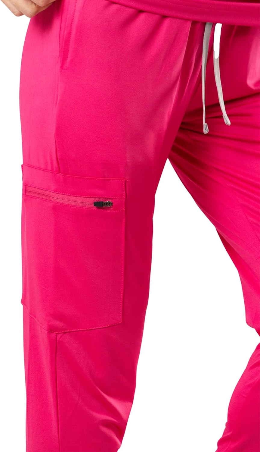 Meidiero Scurbs for Women Set, Classic V-Neck Scrub Top & Jogger Pant, Cool Stretch Medical Uniform - Image 5