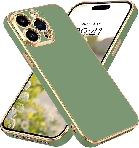 Miniatura 10 de BENTOBEN Compatible con iPhone 14 Pro Max funda delgada de lujo galvanizada para mujeres hombres y niñas funda protectora suave con correa para