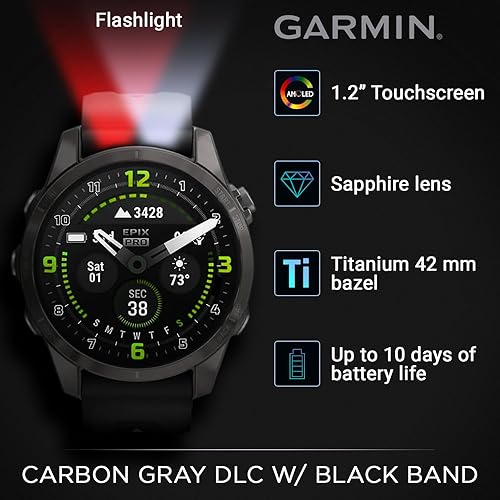 Miniatura 2 de Wearable4U - Garmin Epix Pro Gen 2 Standard Edition 1.850 in Smartwatch AMOLED Hasta 16 días de duración de la batería, reloj GPS multideporte y