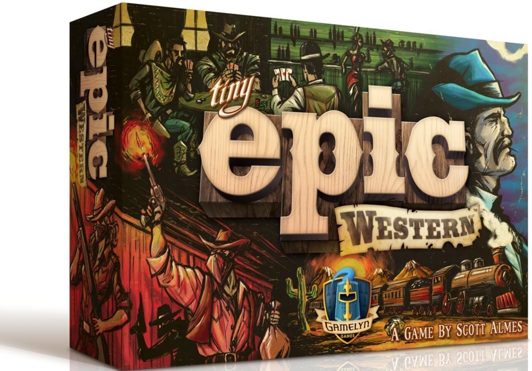 Gamelyn Games Tiny Epic Western: A Boomtown Board Game with A Poker Twist in The Wild West