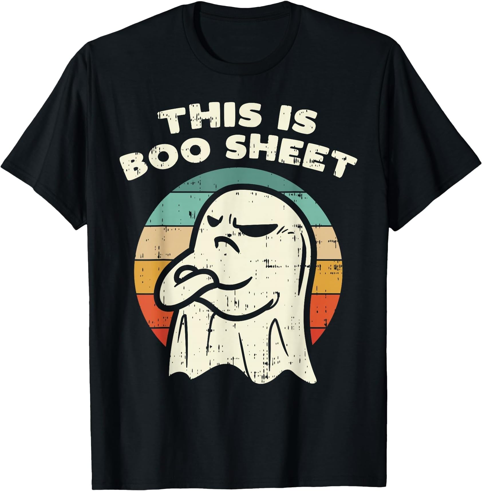 This is Boo Sheet Ghost Retro Halloween Costume Men Women T-Shirt