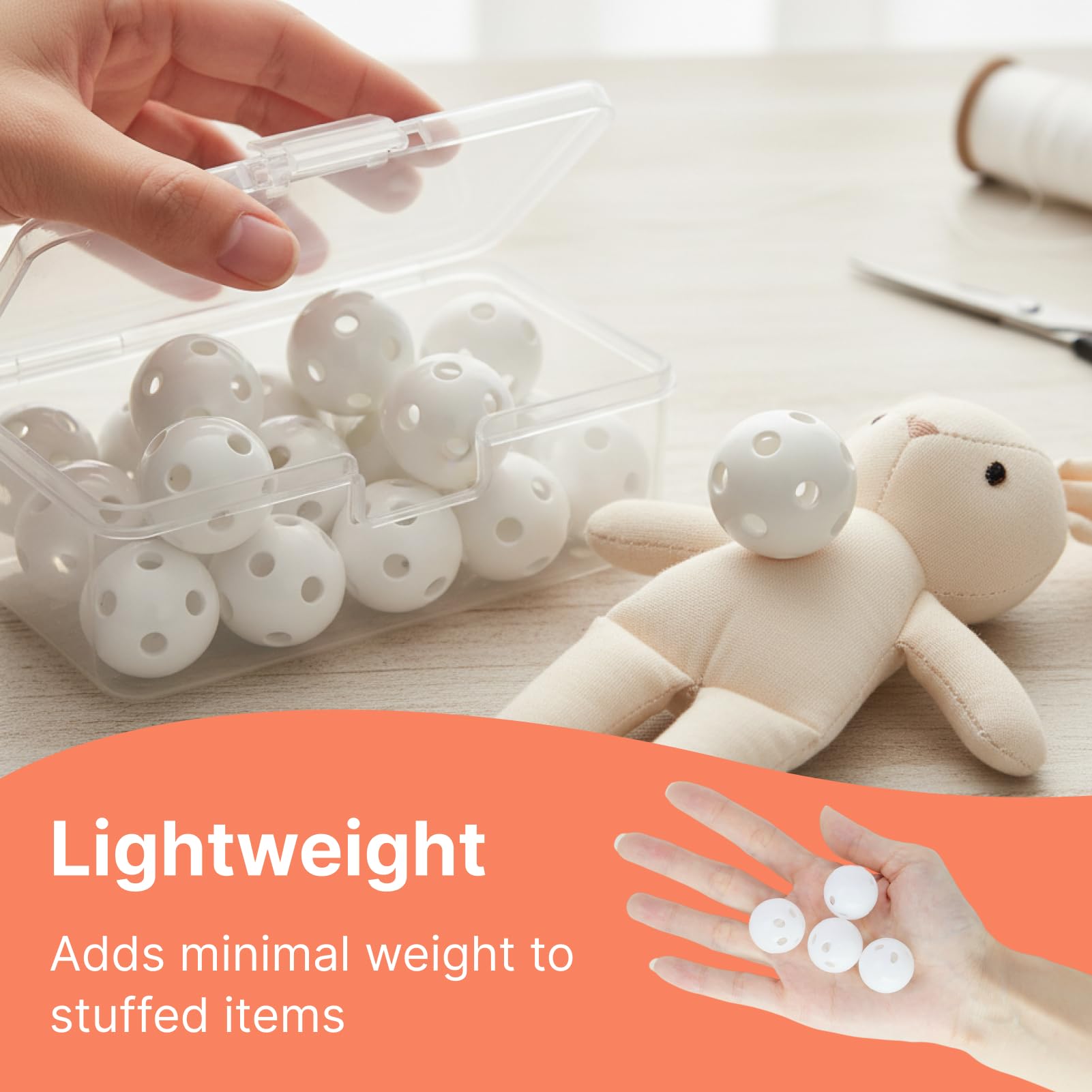 Icyowls 20 Pezzi Sfere sonaglio Ø 24 mm, Inserti da Cucire per Peluche, Bambole e Giocattoli per Animali, per Cucito, Riparazione e bricolage - 3