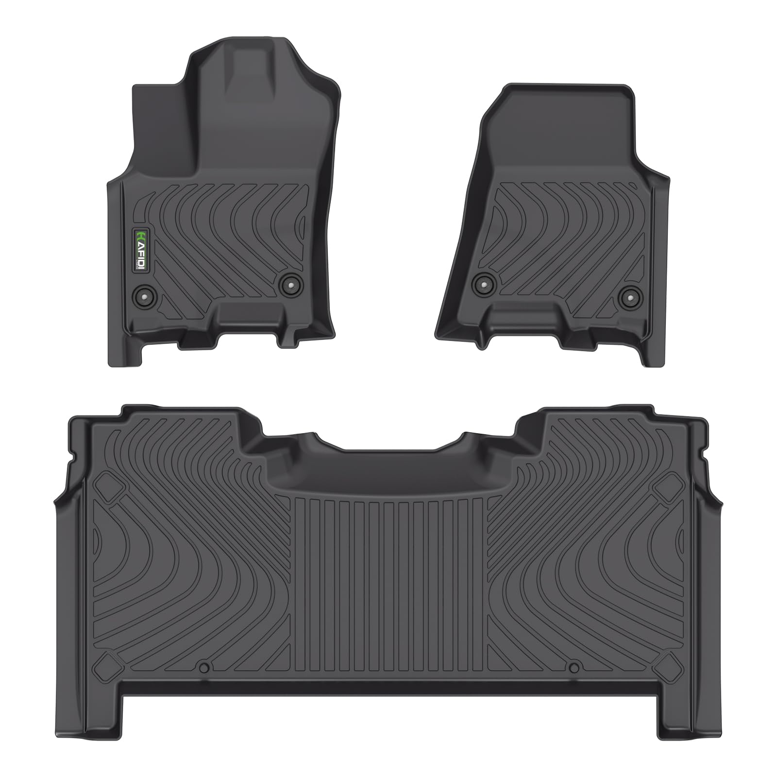 HAFIDI® Floor Mats Fit for 2025 2026 Dodge Ram 1500 Crew Cab | Dodge Ram 1500 Crew Cab Under-seat Storage, All Weather Protection TPE Floor Liners, Custom Exact Fit, Raised Edge Design,