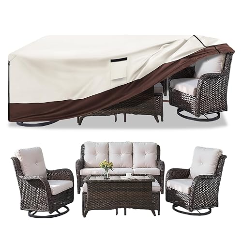 Patio Furniture Cover for 5 Pieces Set-Waterproof 600D Oxford Fabric