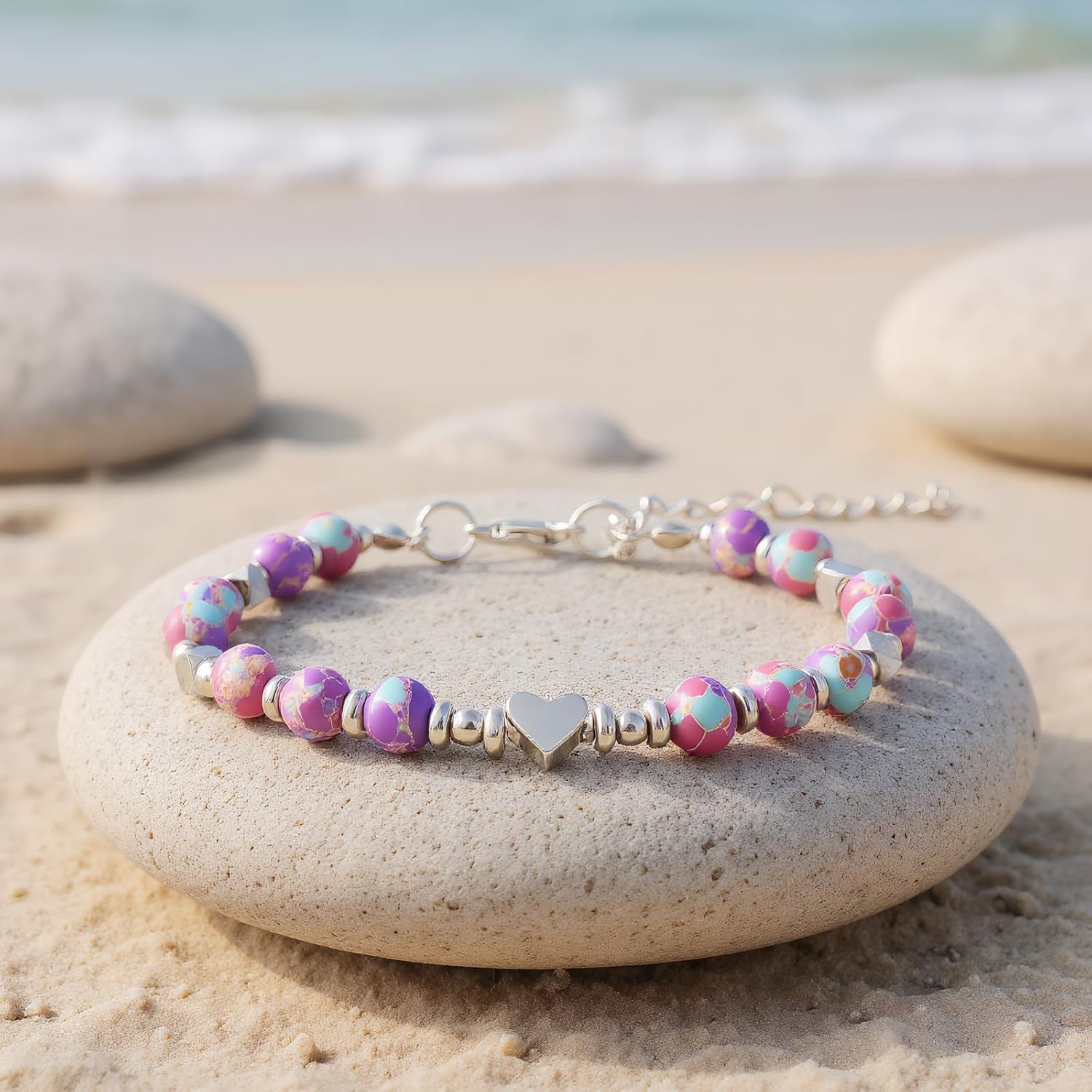 Birthday Bracelet: 6mm Natural Stone Healing Bracelet Inspirational Self-Care Gifts for Women, Mom, Daughter, Wife, Coworkers, Friend, Bestie, Granddaughter - Image 2