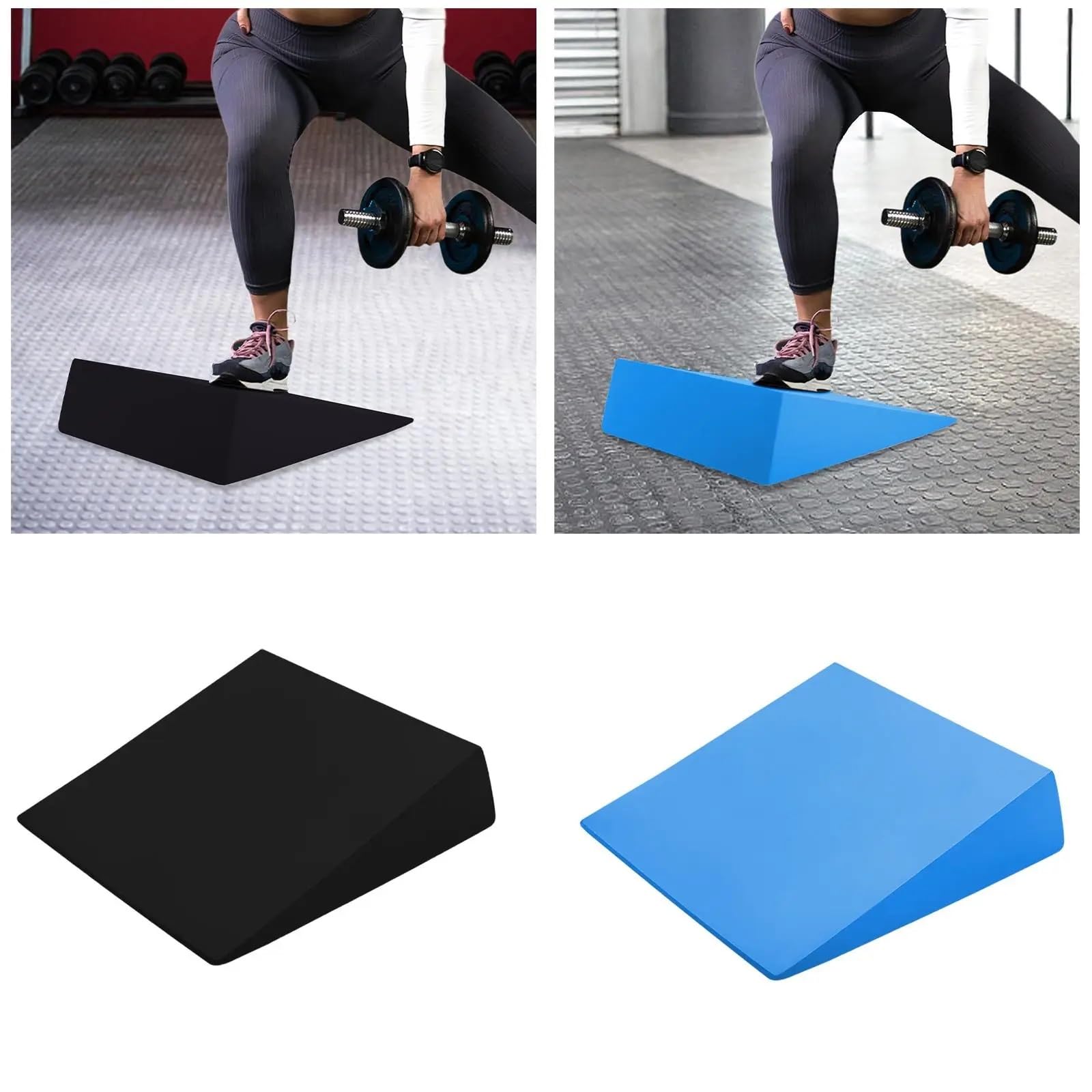 Blocchi Yoga Blocco a cuneo for squat e yoga, cuscino poggiapiedi, blocco a cuneo inclinato for l'allenamento muscolare