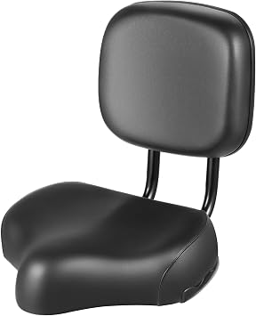 Ergonomic Backrest Bike Seat, Oversized Comfortable Cushion for Men and Women, Adjustable Height for Tricycles, City Bikes, Electric Bikes, Comfortable Saddle with Support