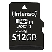 Intenso Premium Scheda di Memoria microSDXC da 512 GB Class 10 UHS