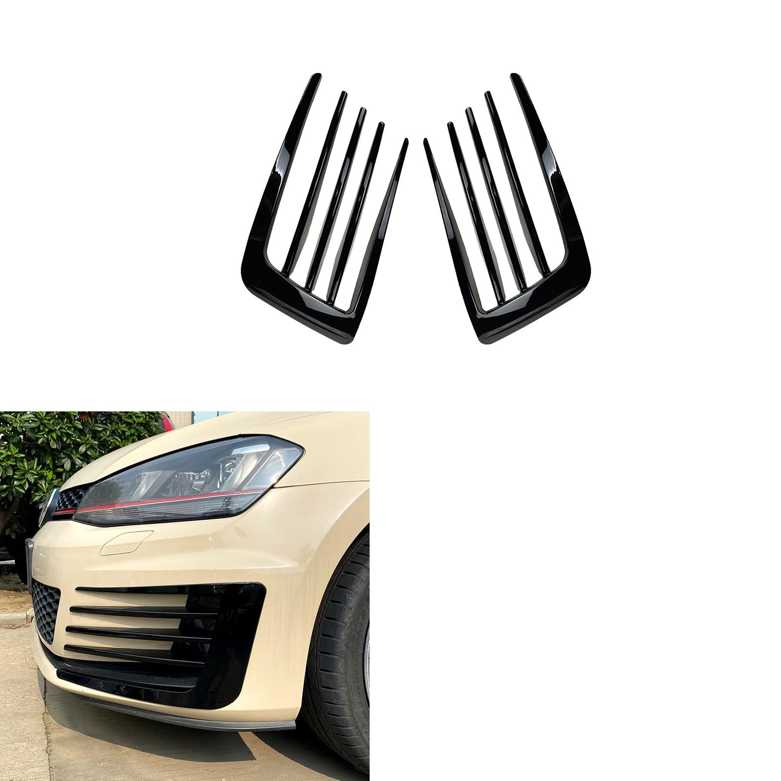 Séparateur avant pour VW Golf 7 GTI finition noire haute résistance 2013-2016