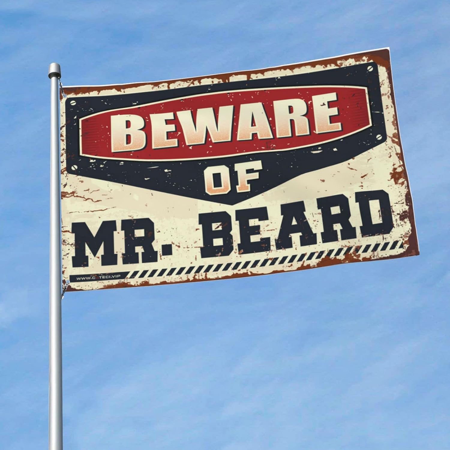 Dsoluuing Dorm Flags for Girls Beware of Mr. Beard Flag Flags for Room Girls Men Stuff (Size : 120X180CM)
