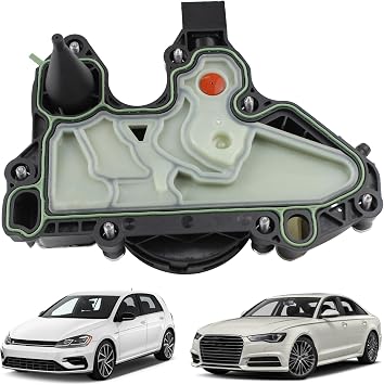 PCV Vent Valve Engine Crankcase Oil Separator Compatible with 2014-2018 VW Golf Alltrack SportWagen Jetta Passat Bettle GTI 2015-2018 Audi A3 A4 A5 A6 A7 Q3 Q7 TT Replaces# 06K103495