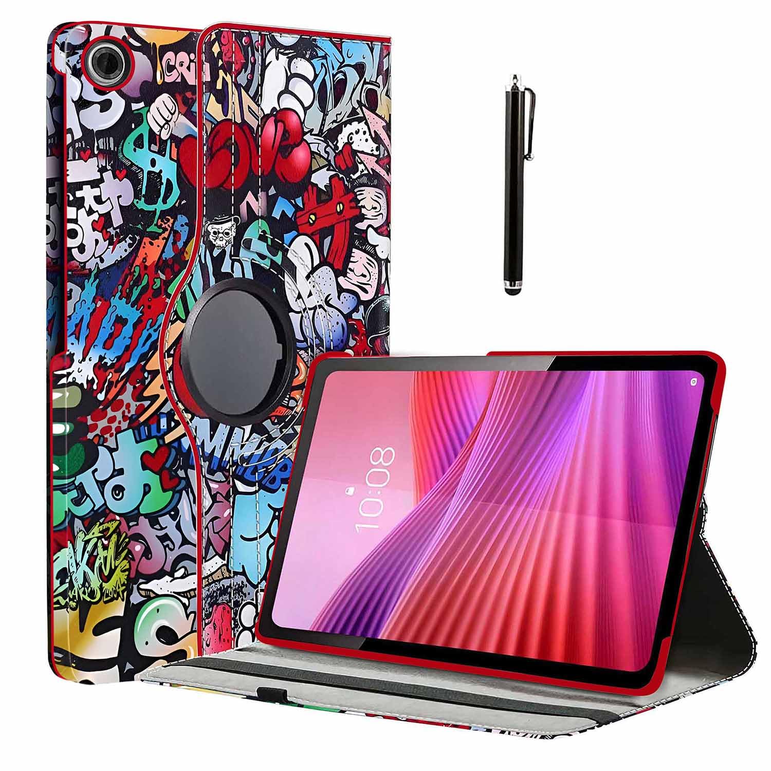 ProElite Cover for Lenovo Tab 10.1 inch 2025, 360 Rotatable Smart Flip Case Cover for Lenovo Tab 10.1 inch 2025 Tablet with Stylus Pen, Hippy-image-38