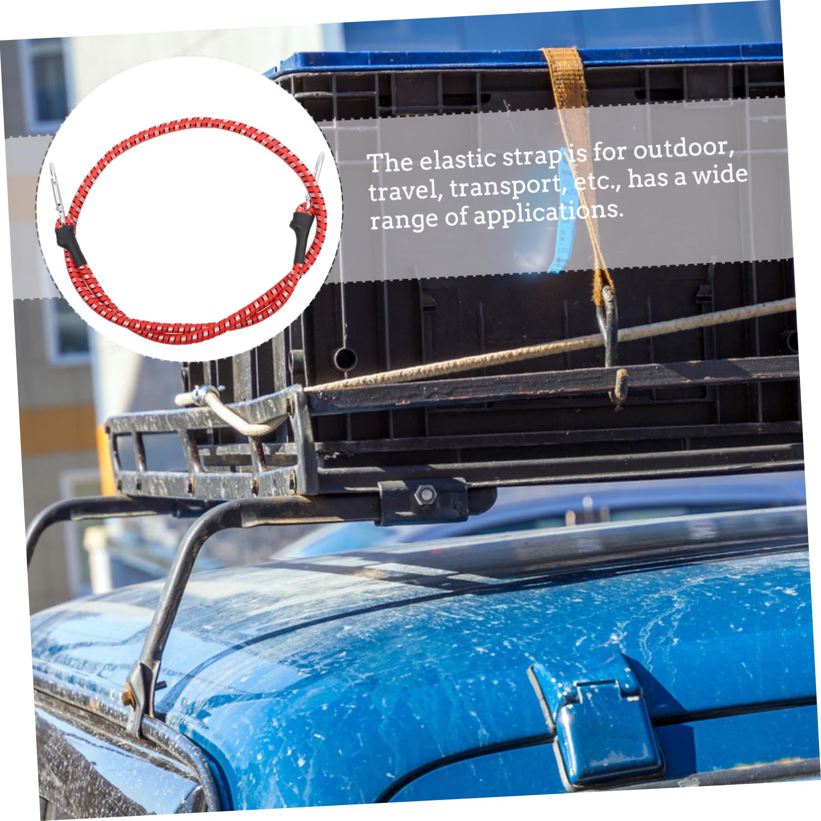 OSOLADY 4pcs Binding Device Strap Elastic Tie Down Belt for Motorbike Cargo Load Securing for Luggage Transport and Storage