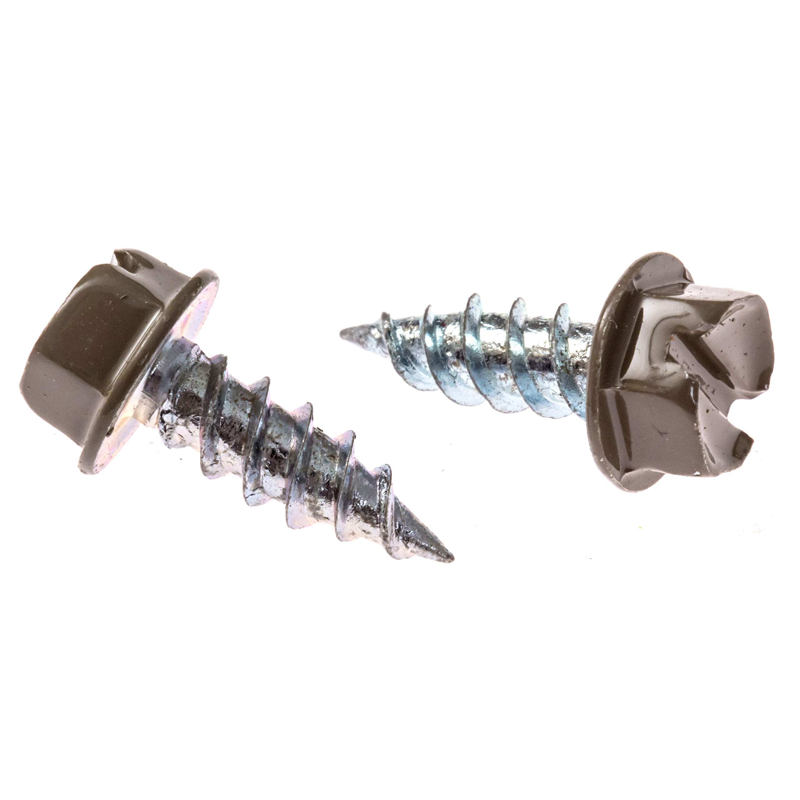 Eagle 1#8 1/2 inch Gutter Downspout Or Sheet Metal Screws (Multiple Quantities/Colors) - Easy Start Sharp Tip - Zip Screws/Fasteners (25, Terratone)