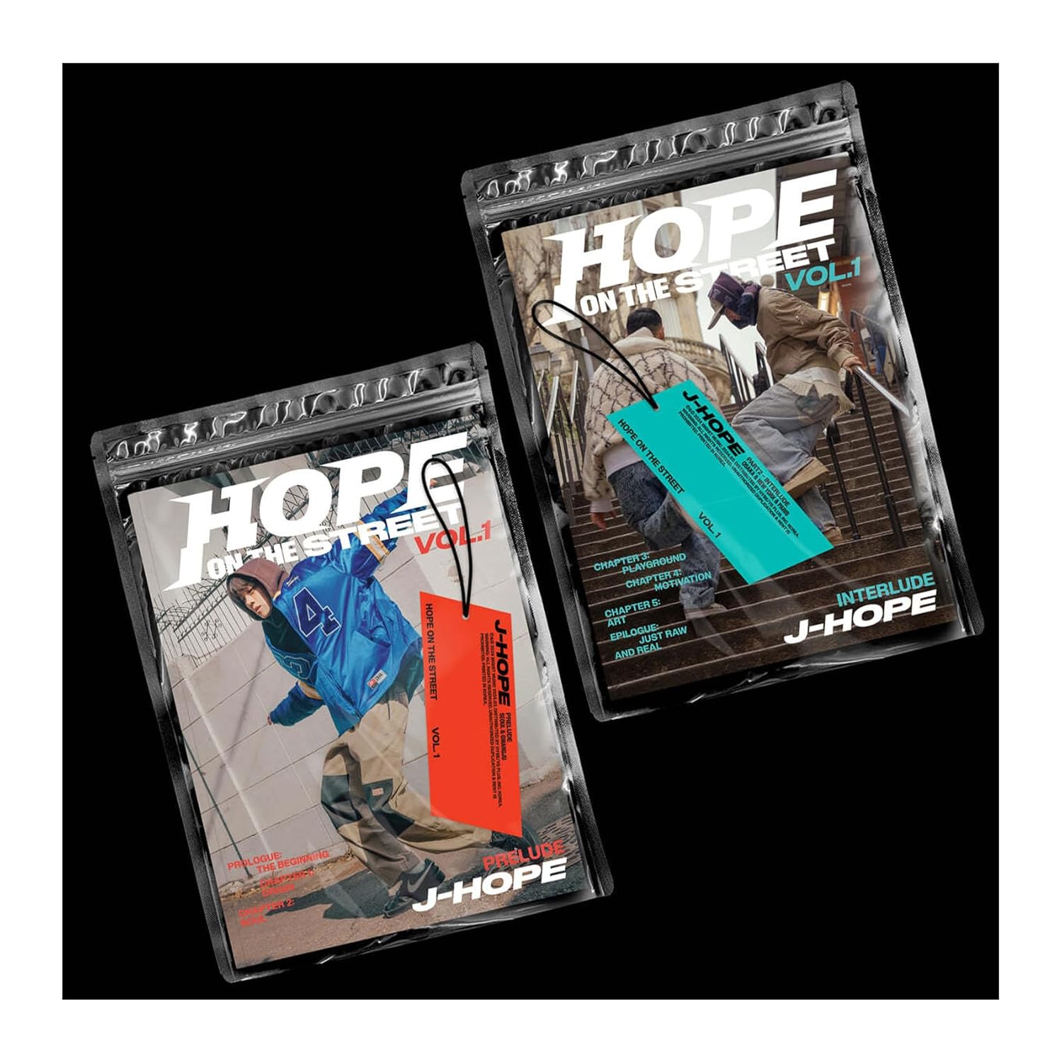 DREAMUS [Weverseshop POB Exclusive] BTS J-Hope Hope ON The Street VOL.1 Special Album Contents+Weverse Shop POB+Photo zine+Sticker+Card+Tracking Sealed J Hope (Full 3 Version Set)