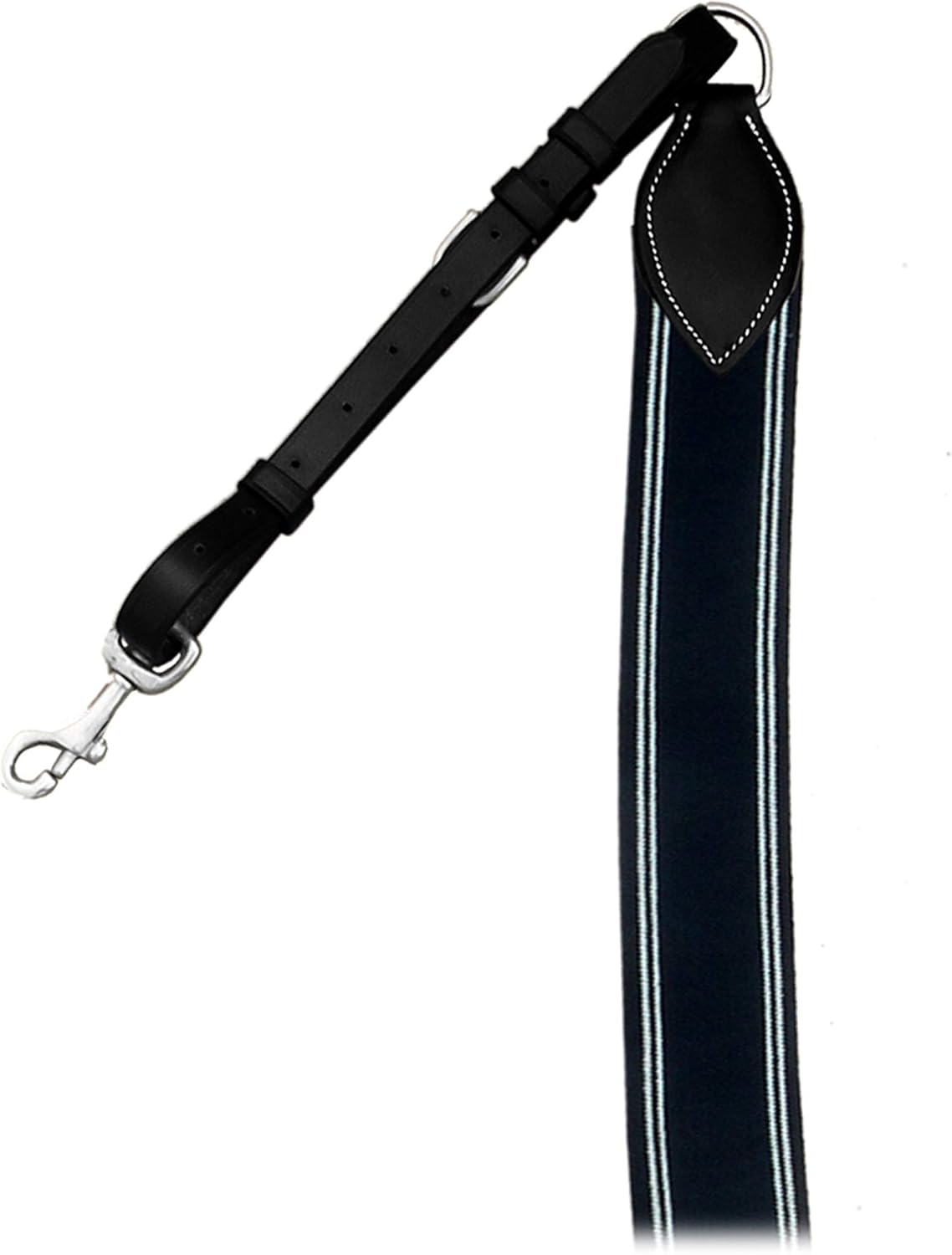 Exion 3-Point English Breastplate for Horses with Running Martingale – Navy Elastic Leather Horse Breast Plate Horse Tack for Jumping, Schooling– Black, Havana, Oak Brown – Pony, Cob, Full, Warmblood