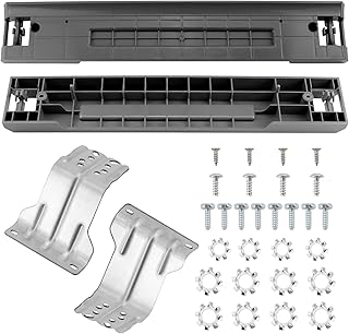 2025 ACTUALIZADO Kit de apilamiento SKK-7A SKK8K para lavadora y secadora Samsung - Compatible con lavadoras y secadoras Samsung de carga frontal de 27 pulgadas - Kit de apilamiento para lavandería