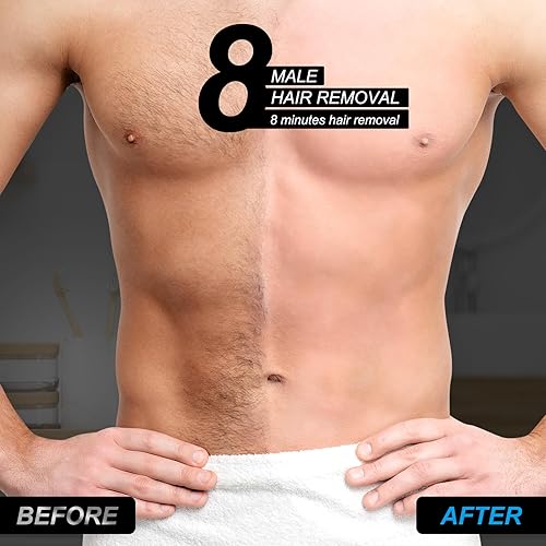 Miniatura 7 de Crema depilatoria para hombres, crema corporal íntimaprivada para cabello no deseado en axilas, partes privadas, área púbica y bikini, depiladora