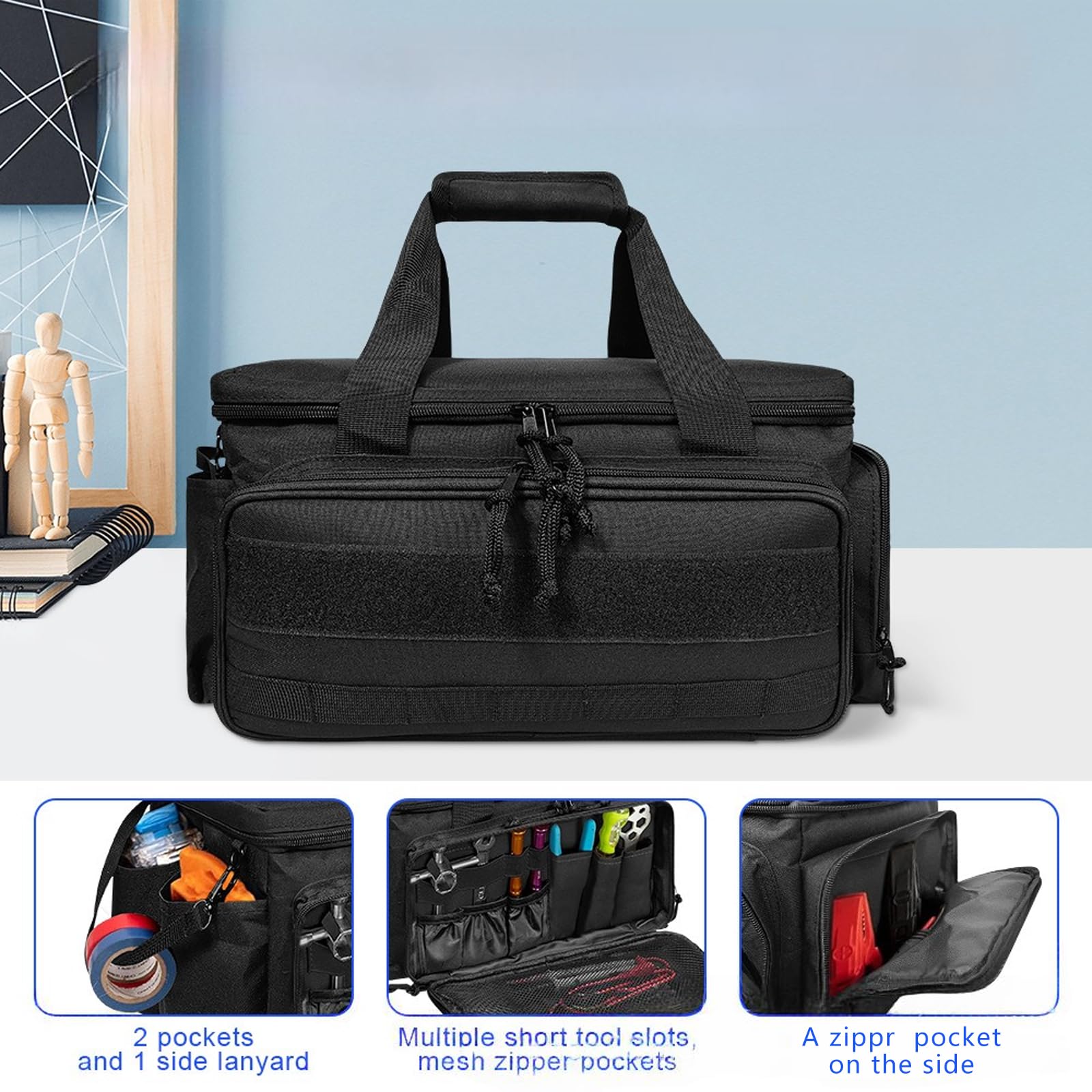 Borsa Portautensili Borsa Grande Con Cerniera Organizer Multifunzionale - 6