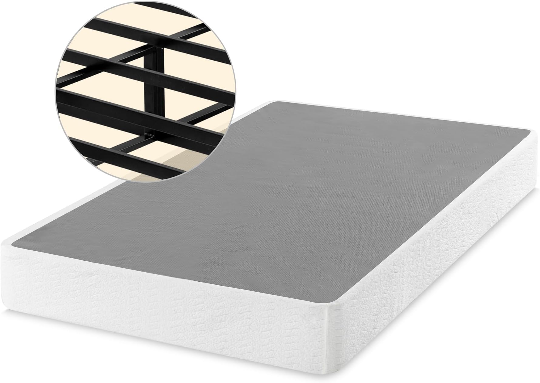 9 Inch Metal Smart Box Spring / 350 lbs Mattress Foundation/Strong Metal Frame/Easy Assembly, Twin