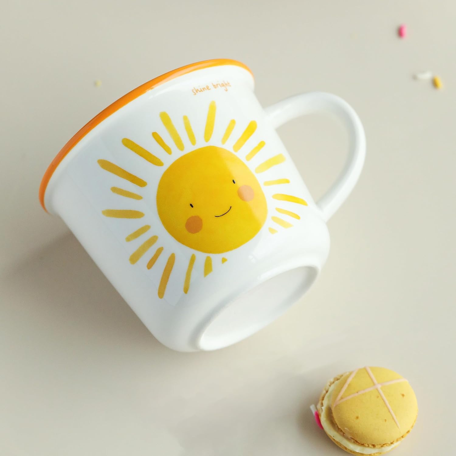 TREEWOO Cute Sunshine Mug 12oz Good Morning Ceramic Cup with Handle Coffee Tea Milk Water Mug Gift for Men Women Dishwasher and Microwave Safe (Sunshine) - Image 5