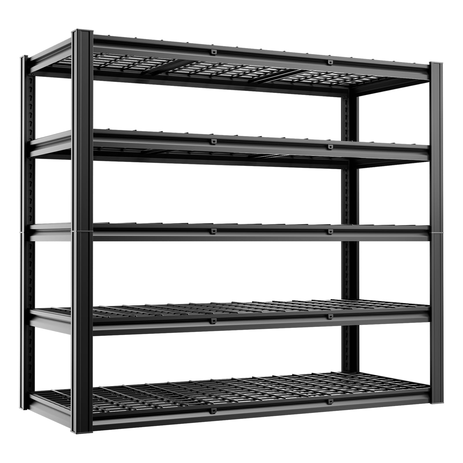 cynnda 5-Tier 60”W x 24”D x 78”H Garage Shelving Adjustable Metal Storage Shelves 3000LBS Garage Shelving Heavy Duty Utility Shelf Unit Storage Racks