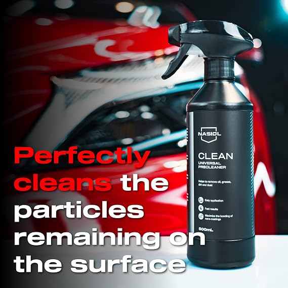 Nasiol Clean Universal Precleaner,Quick Exterior-Interior Detailer,All Purpose Super Cleaner,Detailing,Car Cleaners,Hard Surfaces Pre-Cleaning Solution,17 Fl Oz