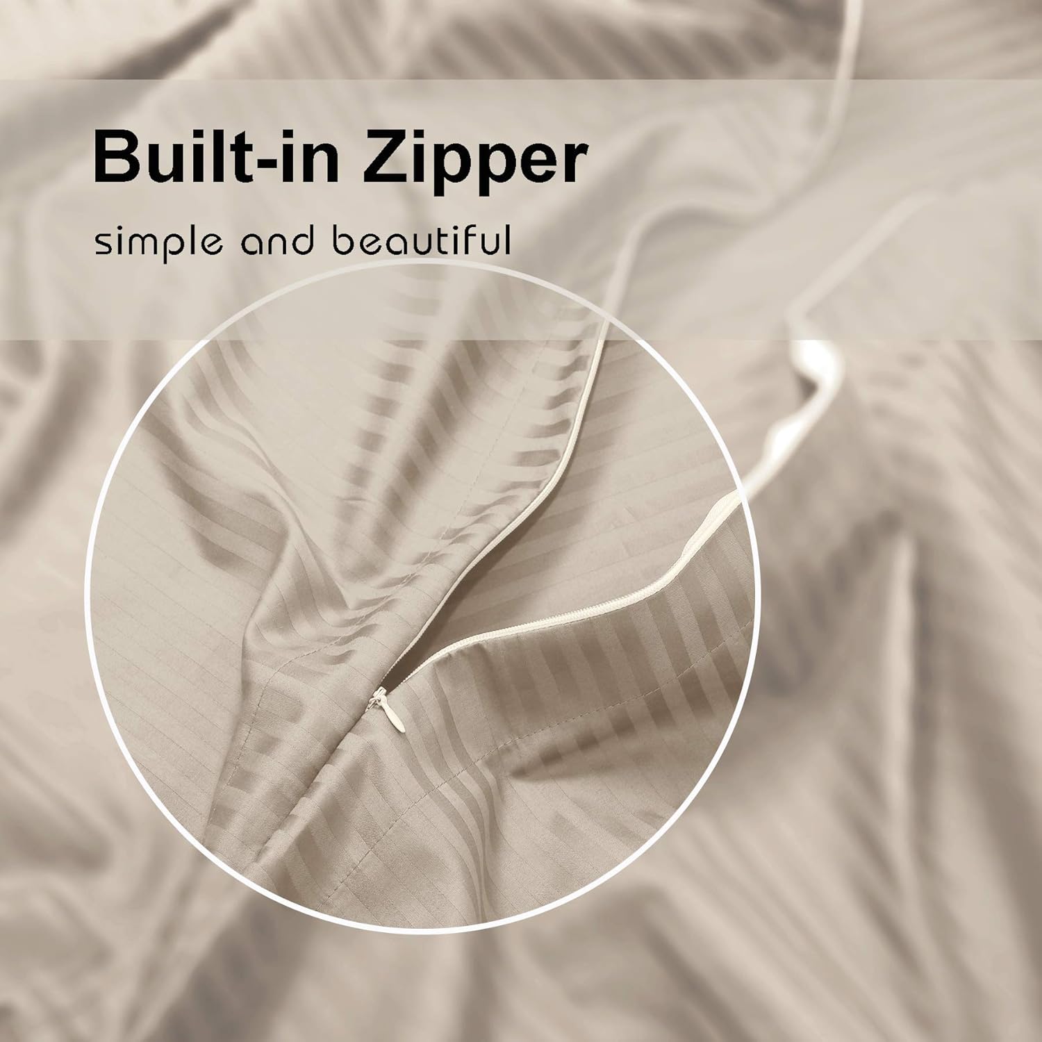 Rеvіеw Prоduсt Feather & Stitch 3 Piece Duvet Cover Set Full/Queen Size Beige 100% Cotton Comforter Cover 500 Thread Count Damask Stripe Duvet Insert Cover Zipper Closure Corner Ties 2 Pillow Shams Bedding 🔥 Crаzу Dеаlѕ Feather & Stitch 3 Piece Duvet Cover Set Full/Queen Size Beige 100% Cotton Comforter Cover 500 Thread Count Damask Stripe Duvet Insert Cover Zipper Closure Corner Ties 2 Pillow Shams Bedding