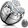 Electric Head Shaver for Bald Men - Rechargeable Electric Shavers for Men, Wet Dry Bald Head Shaver Cordless USB Razor Rotary Shavers Suitable for Home and Travel