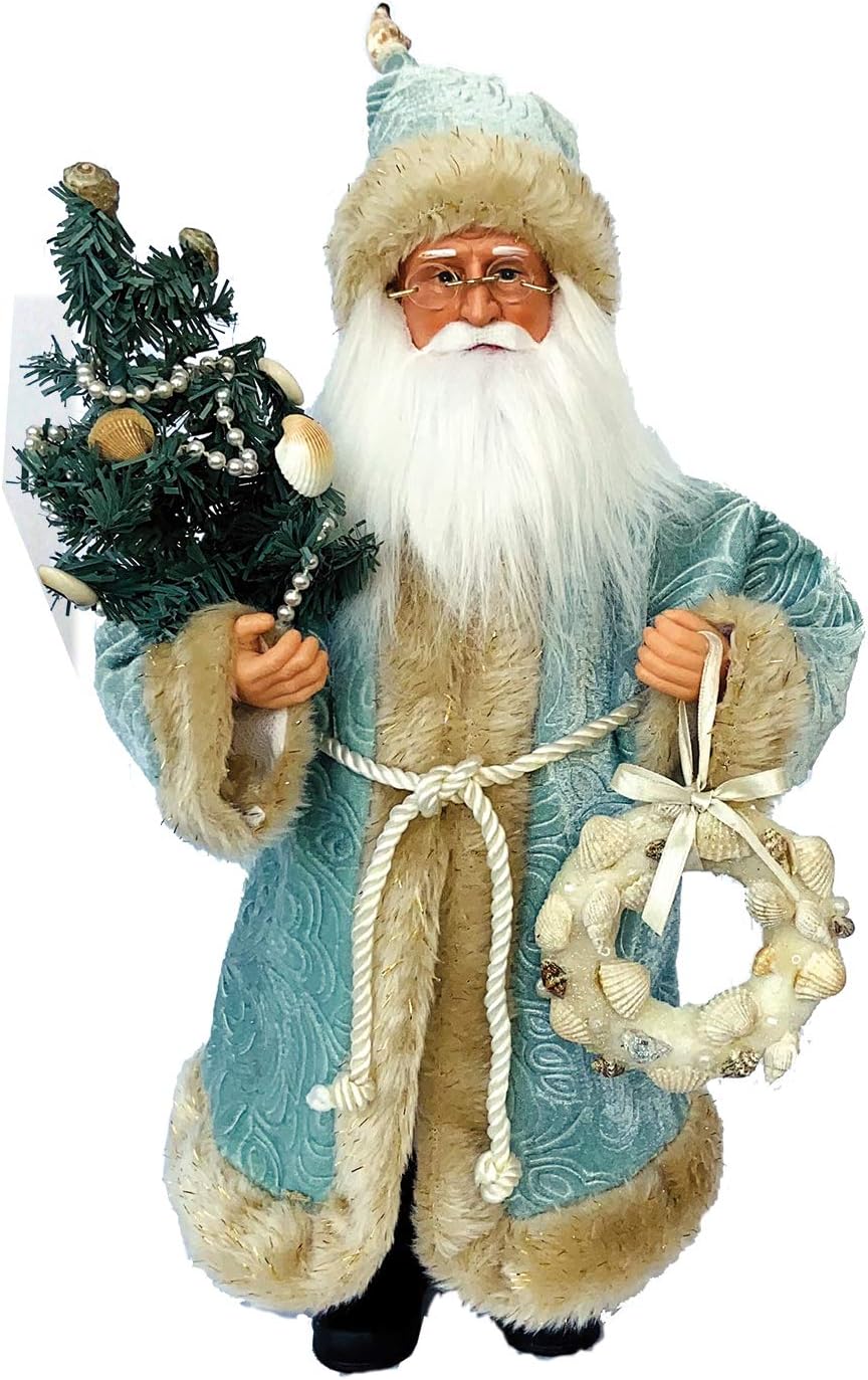 Santa's Workshop 15" Seaside Santa, Blue