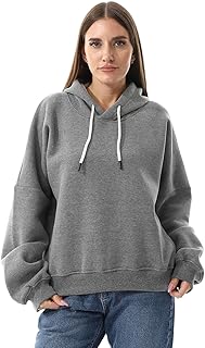 سويت شيرت بغطاء للرأس من الصوف الناعم بأكمام طويلة للنساء اندورا