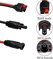 Vista 3 de Conector 10AWG (M-C-4) a (an-der-Son) Conector de cable de panel solar de alimentación hembra, conector solar a puerto de anuncios para Goal Zero