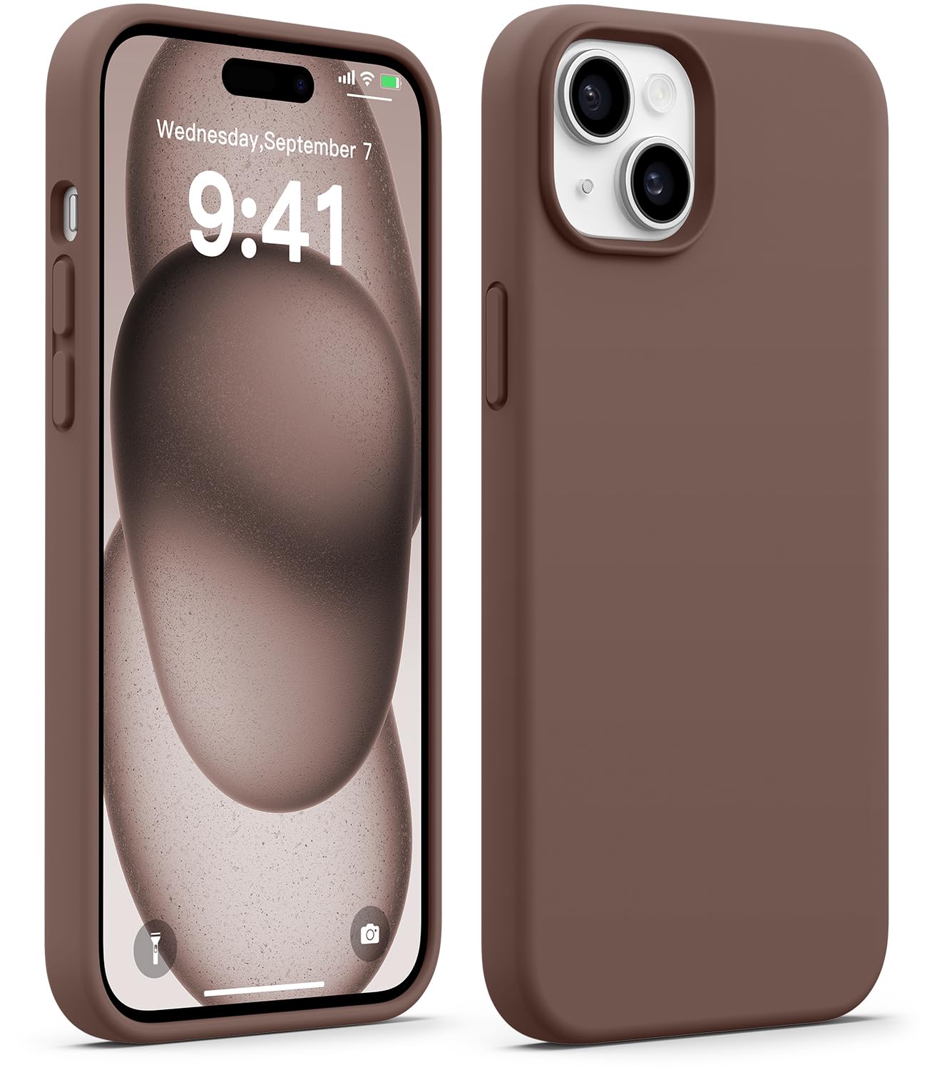 AOTESIER Shockproof for iPhone 15 Plus Case, [Food Grade Silicone] Phone Case [Military Drop Protection] with Soft Anti-Scratch Microfiber Lining, 6.7